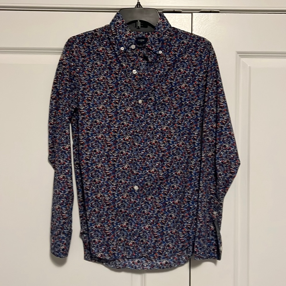 J. Crew Floral Printed Pocket Button Down